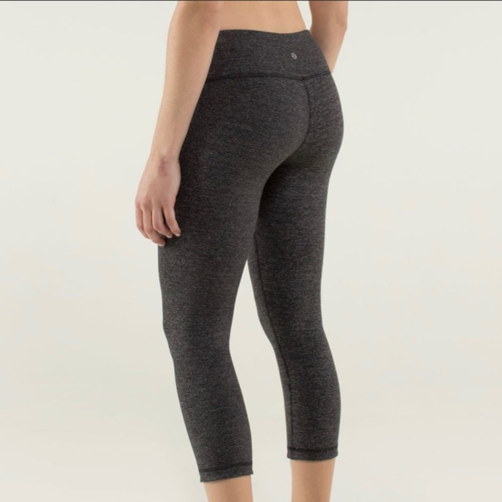 Lululemon Wunder Under Crop Wee Stripe Heathered - image 1